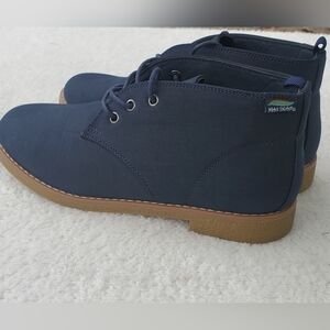 Maui Island Dylan Navy Blue chunky Boho Women's Ankle Boots Size 8M